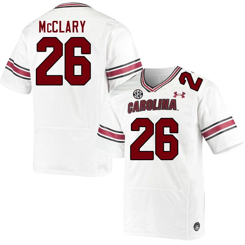 Men #26 Isaiah McClary South Carolina Gamecocks College Football Jerseys Stitched-White